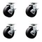Service Caster 5 Inch Glass Filled Nylon Swivel Caster Set with Roller Bearings and Brakes SCC SCC-20S520-GFNR-TLB-4 - alternate 1
